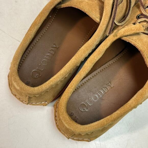 NWOT Quoddy Men’s Blucher Shoe Toast Suede Camp Moc Made in Maine USA 9.5 D - Picture 8 of 11